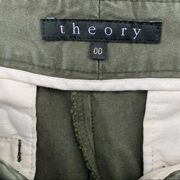 THEORY |  WIDE-LEG LOW RISE PANTS | 00 #FML13009 - Picture 6 of 6